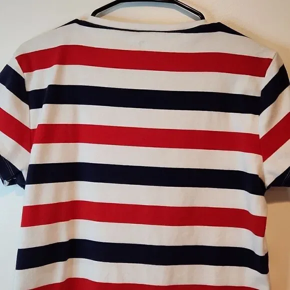 Tommy Hilfiger Short Sleeve Shirt Independence Day Red/White/Blue Women's Sz XL - Picture 8 of 9